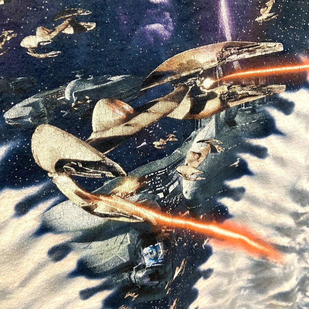 Vintage 1999 Liquid Blue Star Wars Episode 1 Tie Dye Tee Mens XL Darth Maul AOP - Picture 6 of 14